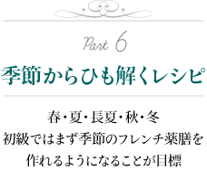 季節からひも解くレシピ