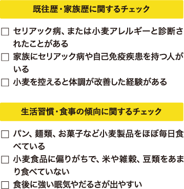 グルテンフリーセルフチェック2