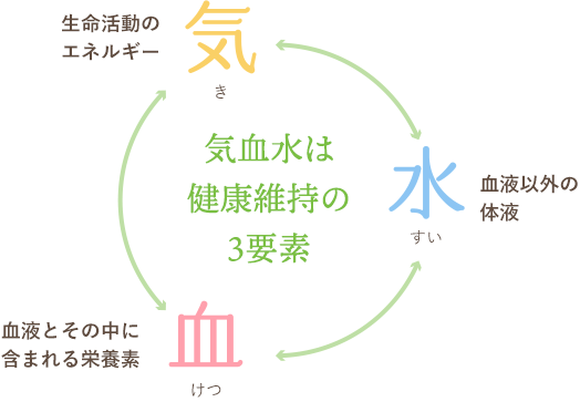 気血水は健康維持の３要素